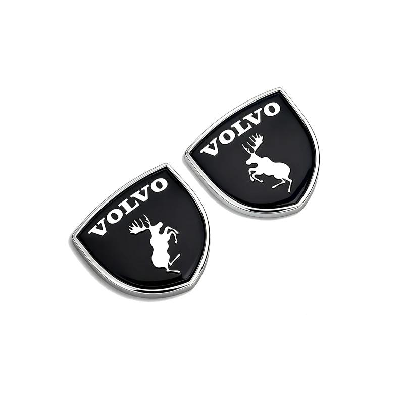 2 шт. Значок-щит с логотипом лося Volvo, 3D металлическая наклейка для всех багажников и крыльев автомобилей - Аксессуары для стайлинга и декора автомобиля