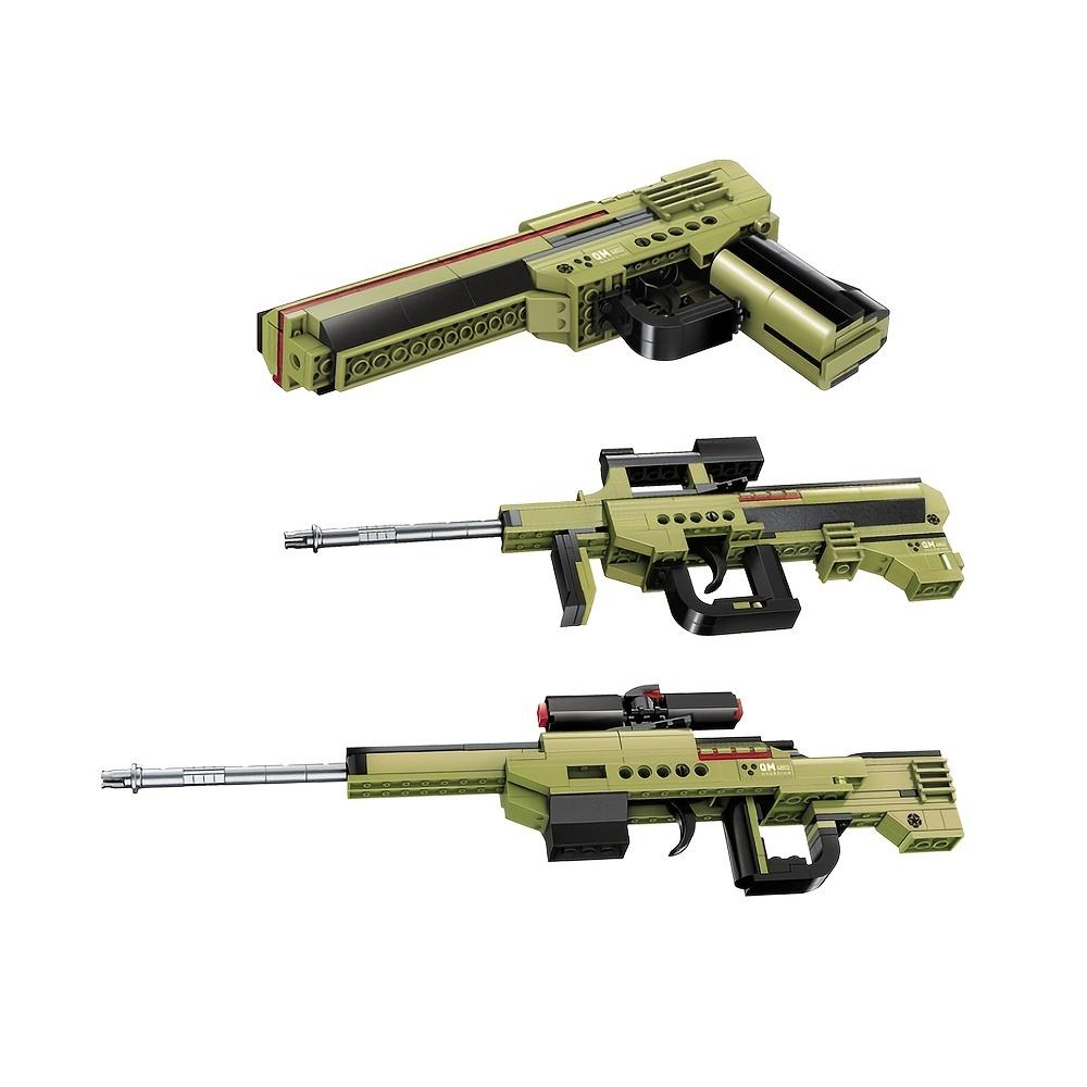 200 шт. 3 в 1, модель пистолета-строительного блока, может изменить 3 формы, строительные блоки, игрушки, кирпичи, игрушки, детские развивающие головоломки для мальчиков, подарок, оружие, сращивание игрушек