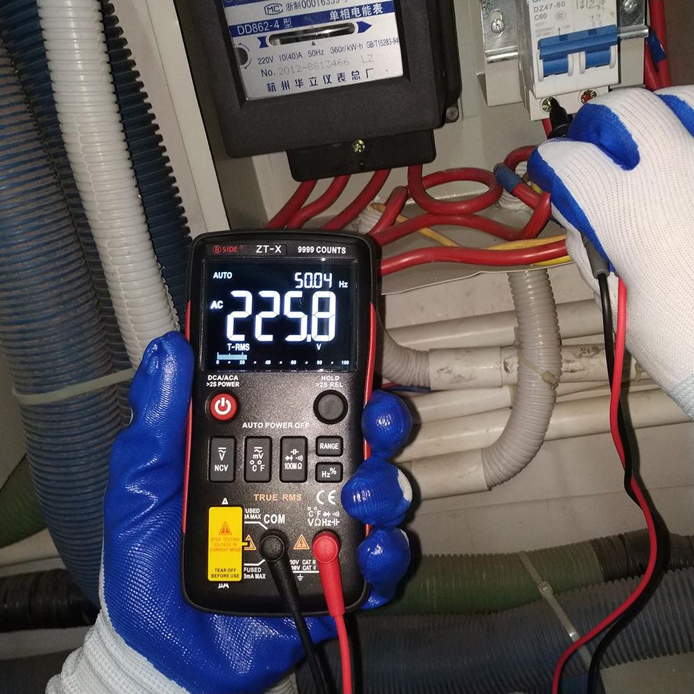 BSIDE Digital Multimeter True RMS Touch tone Handheld Multi Meter AC DC Voltmeter 9999 Counts with Analog Bar Graph and