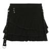 Women's Summer New Personality Street Fashion Trend Splicing Straps Diablo Style Pleated Skirt