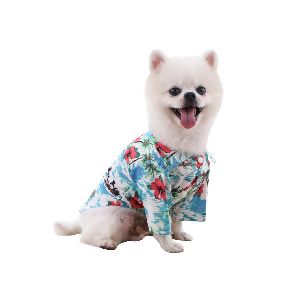 Гавайские футболки для собак, летняя пляжная футболка для кошек и собак, жилет для французской собаки