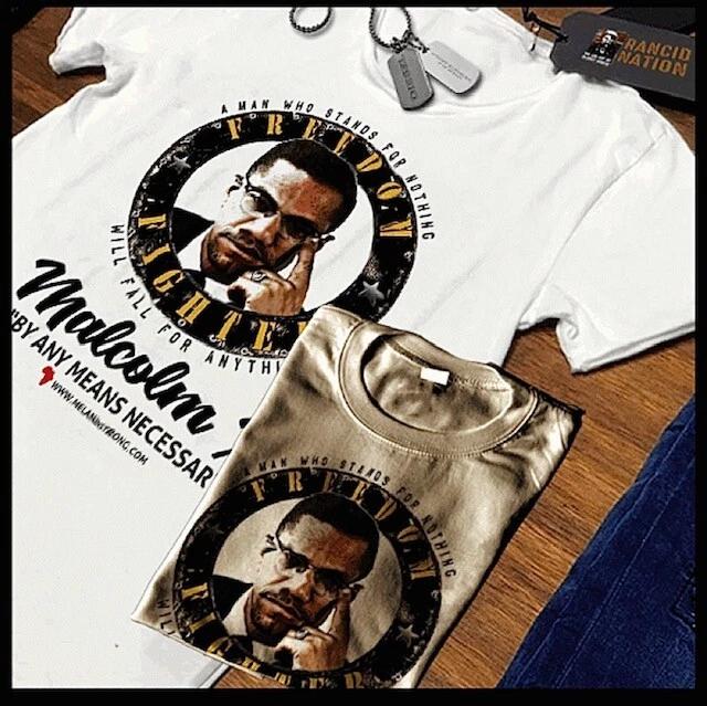 Malcolm X T-shirt Tops Tees Unisex Black History Month pride power freedom civil rights tee