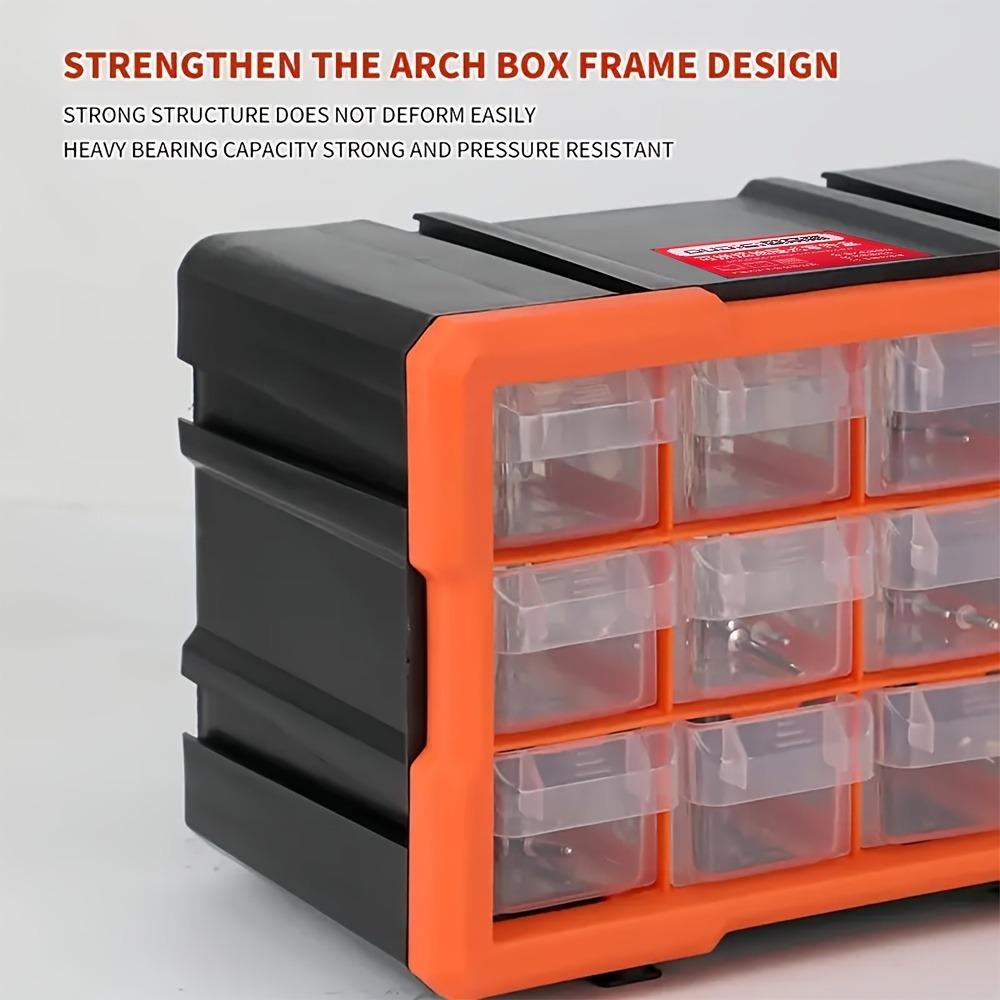 Ящик для хранения инструментов Органайзер для оборудования Контейнеры для гаек и болтов Детали для винтов Маленький ящик из ПВХ Пластиковый шкаф Электроника