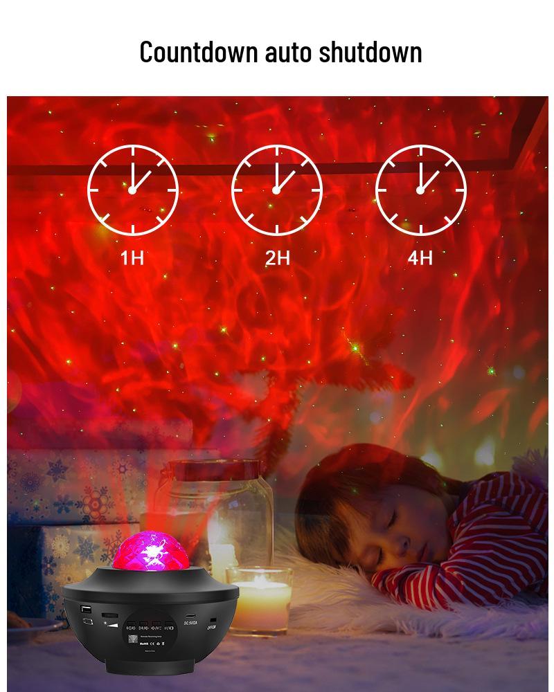 Starry Sky Bluetooth Projector: Rotating Starlight Laser and Music Light for Bedroom Atmosphere