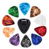 10 Pieces Multicolor Guitar Picks Celluloid Premium Plastic Guitar Picks with Pick Holder 0.46/0.71/0.96mm Guitar Accessories