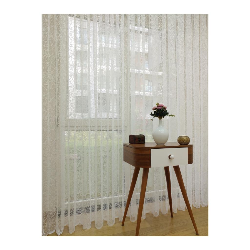 Специальная вязаная занавеска из текстурного тюля, 600x250, редкая батарея, 1/2