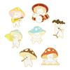 Adorable Cartoon Mushroom Band Guitar Design Brooch Unique Alloy Accessory For All