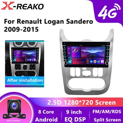 Беспроводной CarPlay Android Auto Radio для Renault Logan 1 Sandero 2009-2015 Автомобильный мультимедийный проигрыватель 2Din Autoradio 8Core 4G