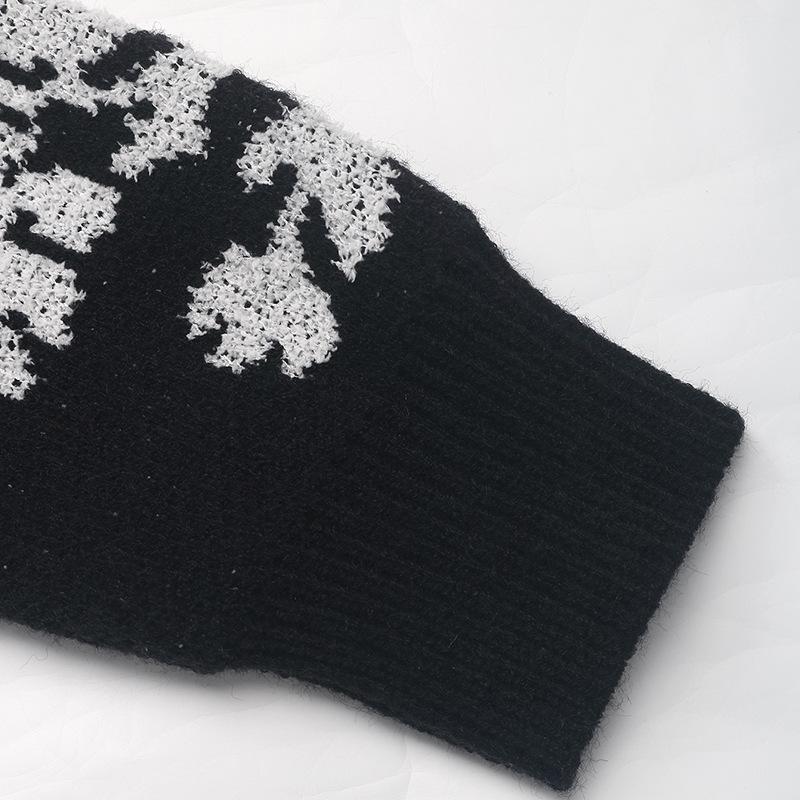 Осенне-зимний трикотаж для женщин с высоким воротом, модный жаккардовый свитер-пуловер Collision