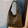 Slack Large-capacity Bag Women's 2025 New Autumn Commuter Shoulder Bag Suede Tote Bucket Bag