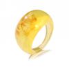 Retro Multicolor Transparent Acrylic Resin Ring Geometric Round Marble Pattern Rings for Women Delicate Jewelry Girls MIT