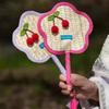 Vintage Portable Fan Flower Shaped Cooling Fan Creative Straw Fan  Home Decor