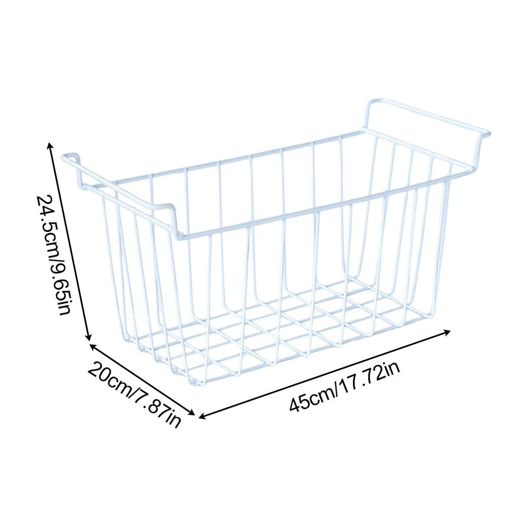 Подвесной сетчатый органайзер для хранения, корзина для морозильной камеры, металлический стеллаж для холодильника, корзины для хранения дома
