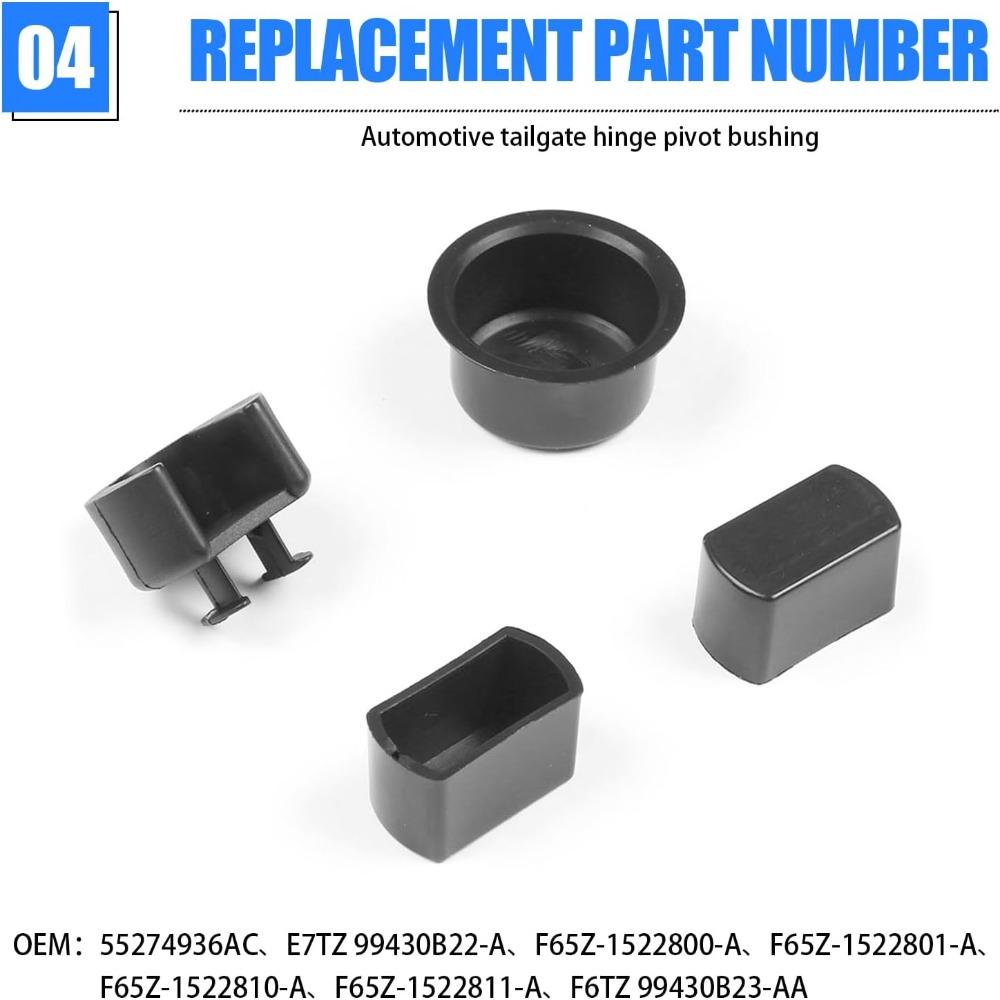 4 шт., черная задняя дверь, АБС-пластик, петля задней двери, автомобильные аксессуары, детали задней двери для автомобиля