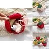 Adorable Girls Plush Strawberry Chain Shoulder Bag 2023 New Korean Style Princess Accessory Coin Purse