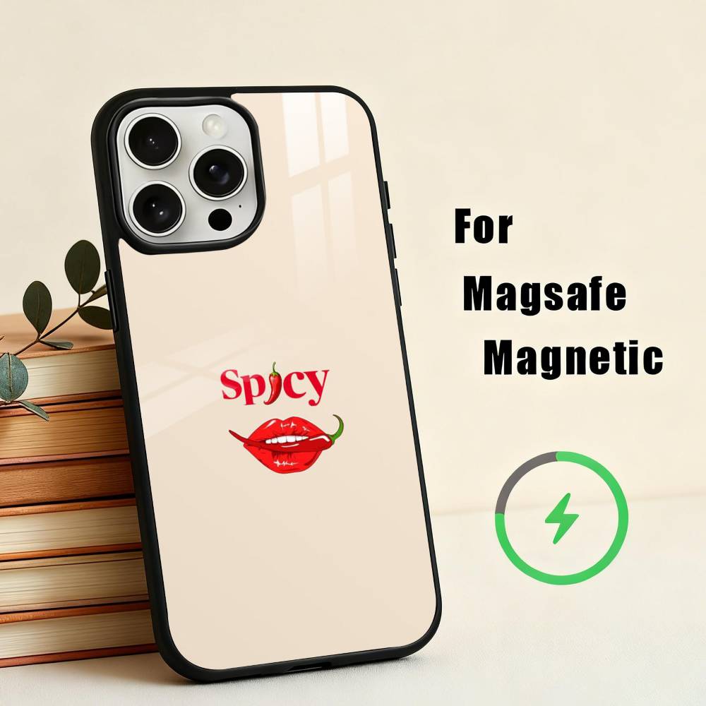 Чехол для телефона L-Love Red Chili для iPhone 17, 16, 15, 14, 13, 12, 11 Plus, с крышкой для магнитной беспроводной зарядки