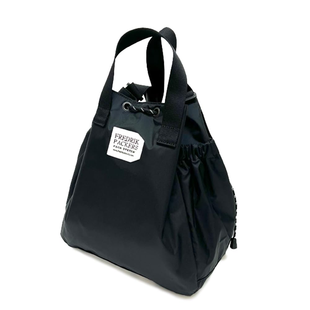 Fredrick Packers 210D Bloom Наплечная сумка-мешок на завязках из Оксфордского нейлона, Женская, Черная