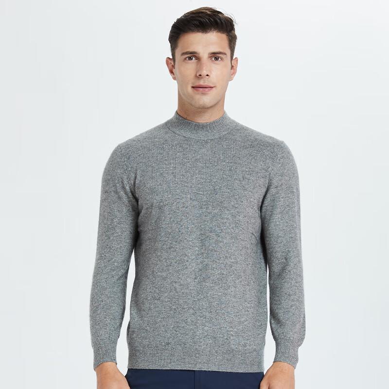 Hengyuanxiang Men's Fine Spun Wool Crew Neck Pullover Sweater Y2243