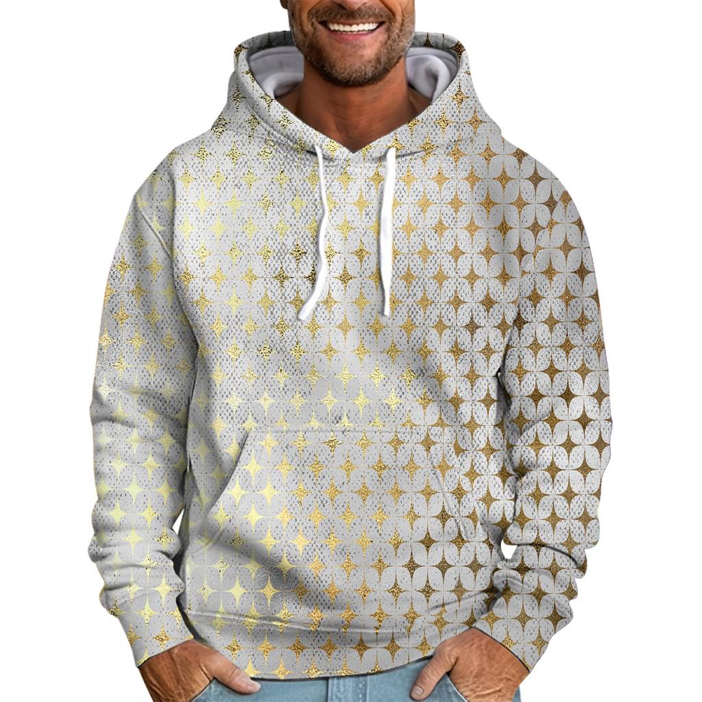 Men's Loose Printed Hooded Sweatshirt Men's Casual Fashion Sports Sweatshirt