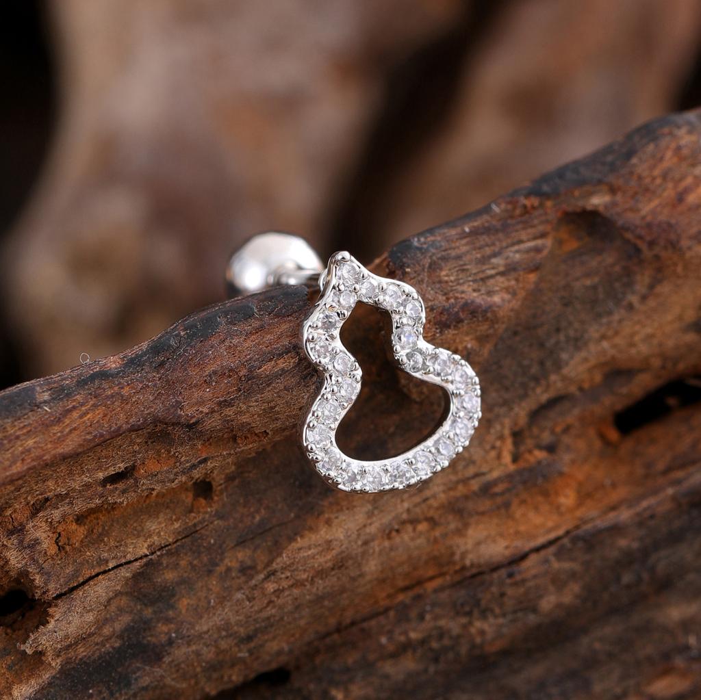 Набор из 10 серег для хряща средней части хеликса, трагуса, конха, 20G, гипоаллергенная хирургическая нержавеющая сталь, циркон, женские пирсинг-украшения