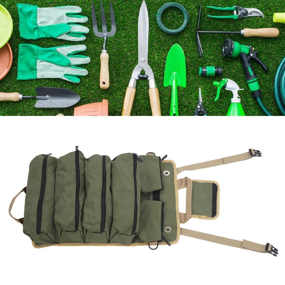 Separate Pockets Tool Roll Organizer Professional Multipurpose Tool Bag Tool Organizer Gardening