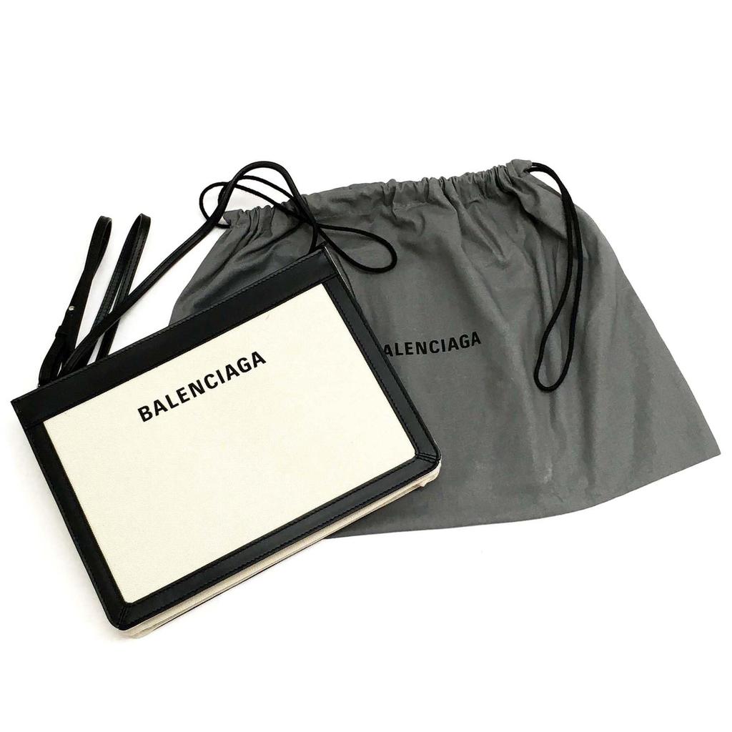 Темно-синяя сумка-кошелек 339937 2HH3N 9260, черная, через плечо [Balenciaga], женская, цвет не совсем белый [Товар]