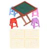 1:12 Dollhouse Miniature Mahjong Table High Simulation Mahjong Table with Chair Mahjong