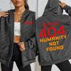 Error 404 Humanity Not Found Design Zipper Hoodies Women Fashion Soft Hoodie Autumn Oversize Sportswears Loose