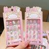 24Pcs/Box Acrylic Artificial Press On Nails Decoration Kids Cartoon Pattern False Nail Wearable Cute Girl Child Fake Nails Tips