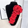1PC Wave Large Flower Cloth Sticker Clothing Sccessories Sewing Applique For Wedding Dress 30x14cm