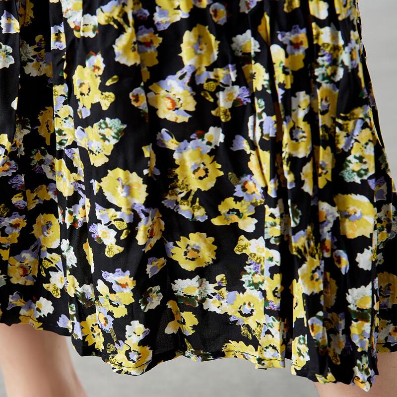 CARBAMMI Floral A-Line Midi Skirt