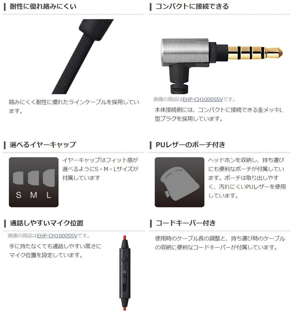 Elecom Стереонаушники-вкладыши с высоким разрешением, совместимые, тип вкладышей, драйвер CH1000, серебристые (с микрофоном) 9,8 мм EHP-CH1000SSV