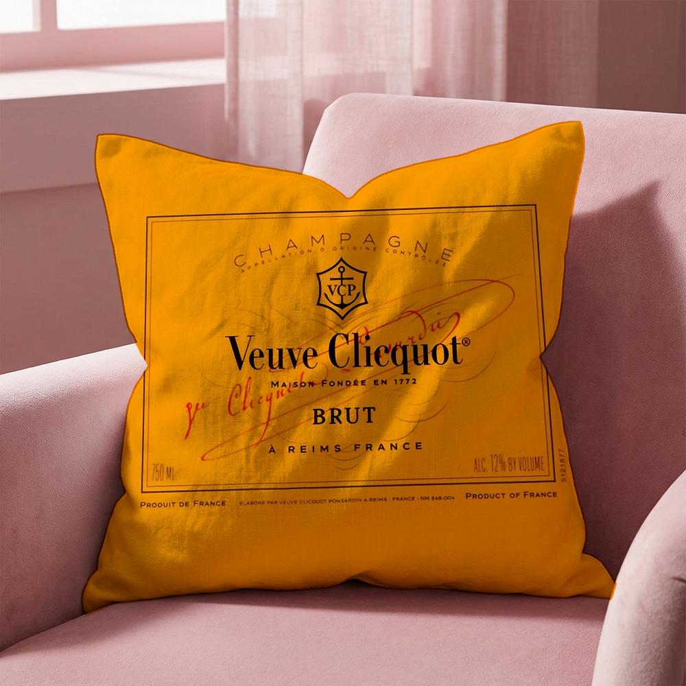Роскошная наволочка-подушка V-Veuve C-clicquot для разных ситуаций - для дома и автомобиля - Двусторонняя, мягкая и прочная для повседневного использования