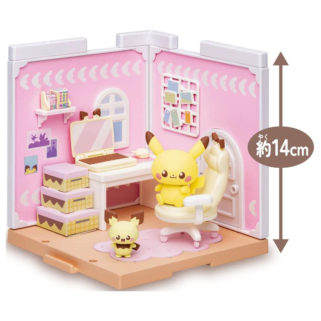 TAKARA TOMY Pocket Monsters Pokemon Pokepiece House Hobby Room Pichu & Pikachu