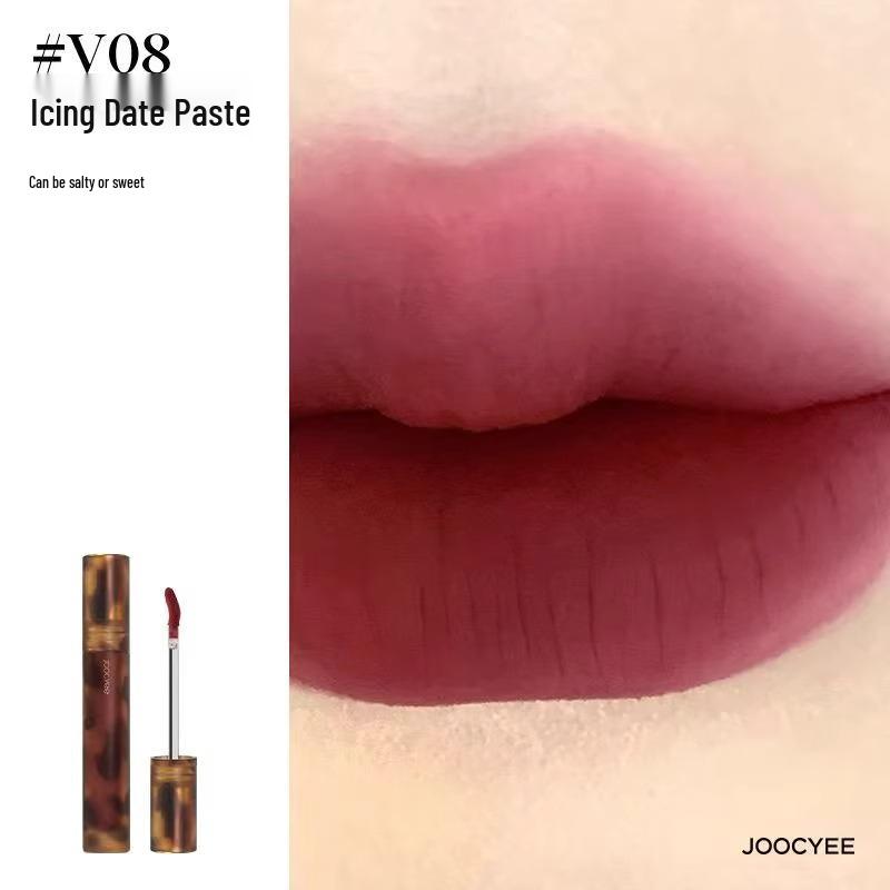 Joocyee Янтарный блеск для губ V05 Корица и Утиное Молоко Чайная Помада - Увлажняющая, Водно-Легкое Покрытие