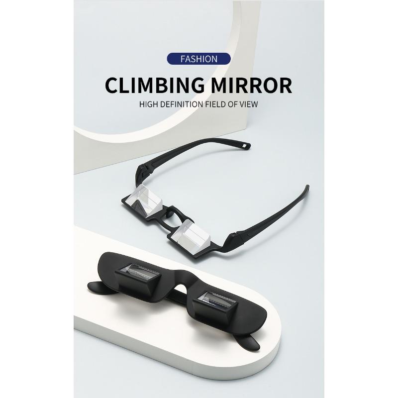 HD Lazy Refraction Glasses, Horizontal View Lie Down Eyeglasses, Outdoor Functional Safety Spectacles for Climbing Mountaineering