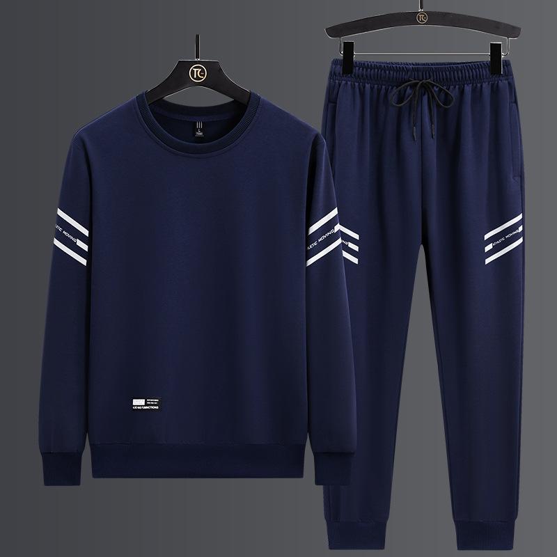 Spring and Autumn Men's Casual Sweater Set, Round Neck Hoodie Pants, Men's Sports Two-piece Set