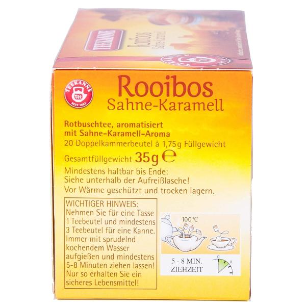 Ticanne, Rooibos Cream Caramel Tea Bags, 1.75 G, 20 Pieces