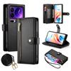 For Xiaomi 17 Pro Case Zipper Pocket Wallet Leather Phone Cover with Straps