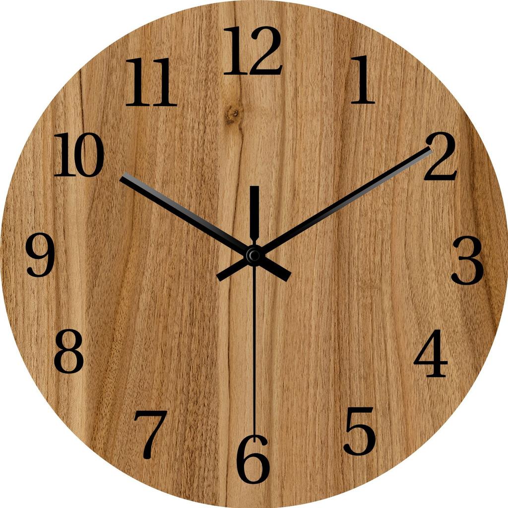 Креативные МДФ часы с текстурой дерева Простые Скандинавские Модные Декоративные Бесшумные Круглые для Гостиной