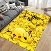 Yellow Cartoon Pikachu Pattern Carpet suitable as a non-slip mat for the living room or bedroom sofa