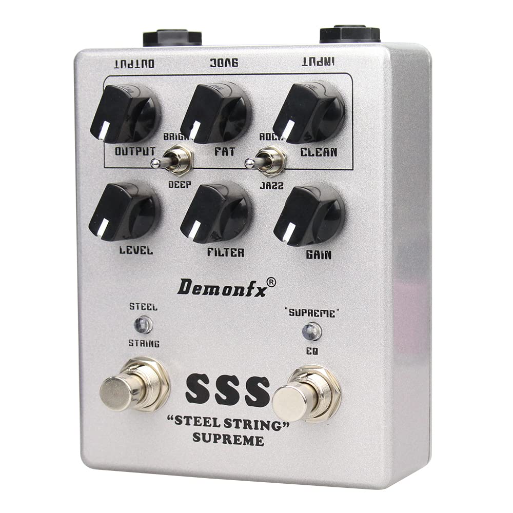 Demonfx SSS STEEL STRING DRIVE ПРЕДУСИЛИТЕЛЬ Overdrive Предусилитель Гитарная Педаль Эффектов SUPREME/OVER