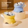 Cat Bowl, Slanted Neck Guard, Cat Food Bowl, Cat Rice Bowl, Water Bowl, Anti-tipping Slanted Stainless Steel Dog Bowl, Pet Supplies