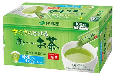 Itoen Oi Ocha Гладкий зеленый чай с матча, в стиках, 0,8 г x 100 стиков