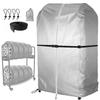Tire Cover, Tire Cover, Outdoor, Waterproof, Tire Rack Cover, 420D, Storage of 8, Tire
