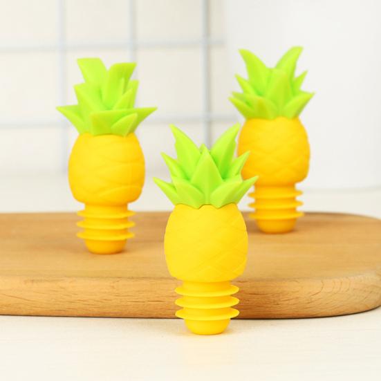 Пробка для вина, различные стили, 3D дизайн ананаса, силиконовые подвески для бокалов, простая в использовании герметичная пробка для вина