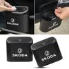 Car Trash Can Storage Box Vehicle Multifunctional Garbage Dust Case for Octavia Fabia A7 Kamiq Kapoq Kodiaq Rapid SCALA Superb Yeti Derivati