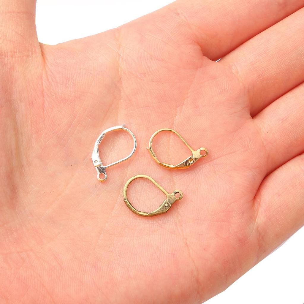 10pcs/Bag Copper Hypoallergenic Rose Gold French Earring Hooks Wire Ear Clasps Settings Base for DIY Jewelry Making