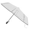 Compact Umbrella Black Transparent Automatic Design Sturdy Structure Travel Umbrella for Backpack