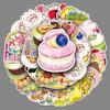 50 Pictures of Macaron Doodle Cartoon Cute Cake Gauze Decorative Mobile Phone Case Suitcase Stickers